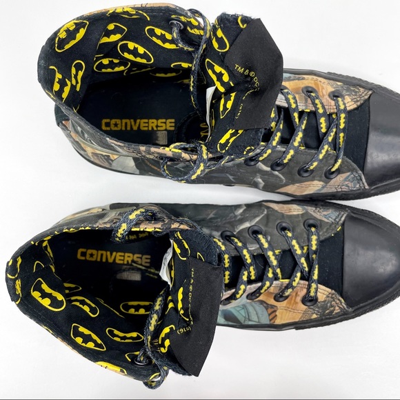 CONVERSE X DC COMICS Batman Bat Signal High Top Chuck Taylor Sneakers - Picture 9 of 15